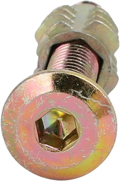 Aexit 5 عدد اتصالات اتصال دهنده مبلمان (سخت افزار خانگی) پیچ با سر استوانه ای M6x35mm با مهره چوبی