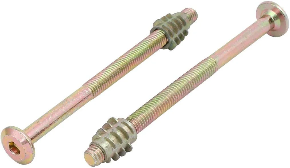 Aexit 5 عدد اتصالات اتصال دهنده مبلمان (سخت افزار خانگی) پیچ با سر سوکت آلن M6x90mm به همراه مهره چوبی (97ry126qf667)