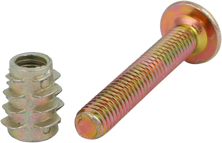 Aexit 5 عدد اتصالات اتصال دهنده مبلمان (سخت افزار خانگی) پیچ با سر استوانه ای M6x35mm با مهره چوبی