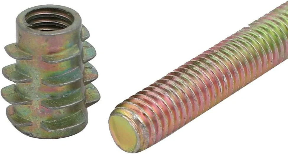 Aexit 5 عدد اتصالات اتصال دهنده مبلمان (سخت افزار خانگی) پیچ با سر سوکت آلن M6x90mm به همراه مهره چوبی (97ry126qf667)