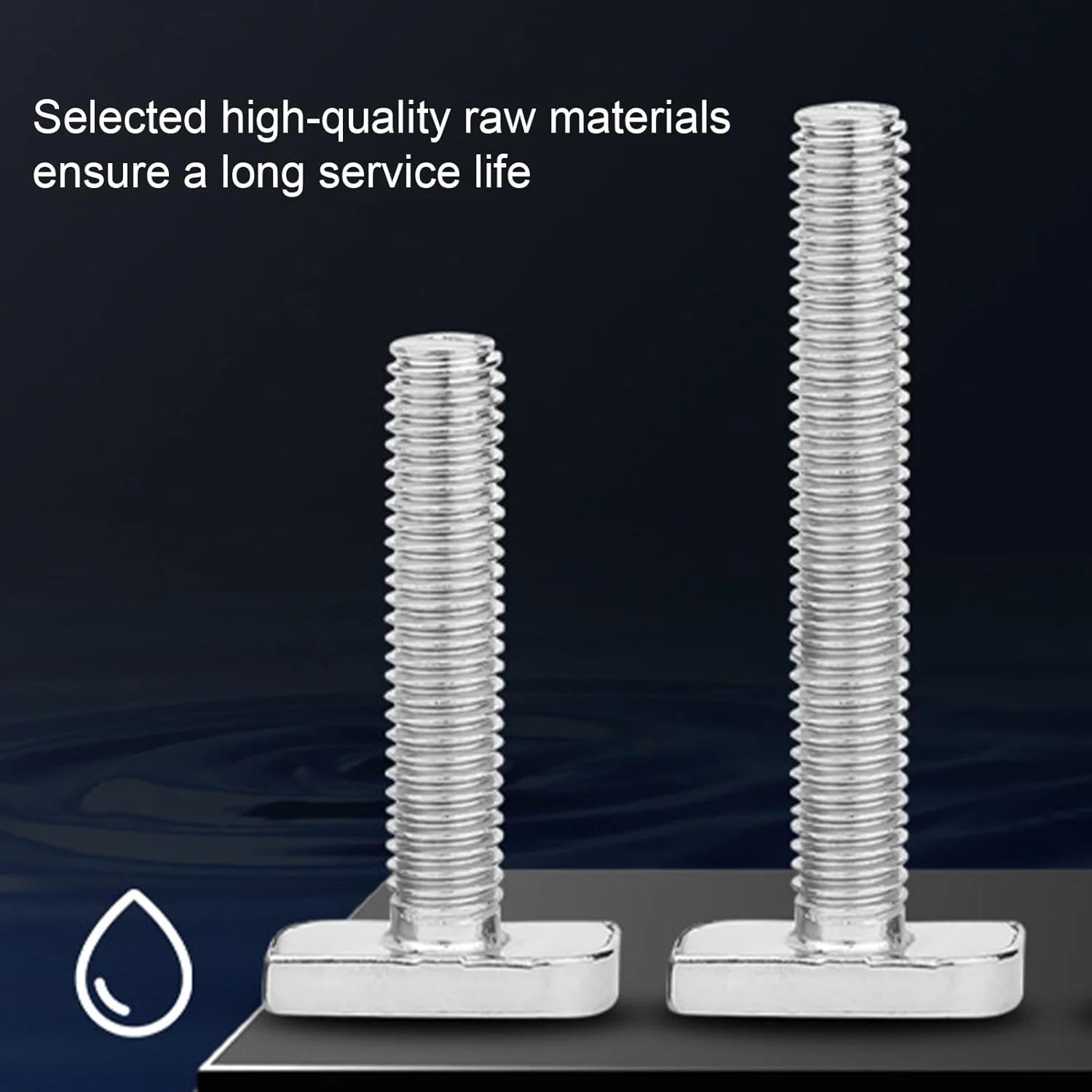 T Nuts and Bolts - Aluminum Track T Slot Nuts Screw Kit,Smooth Sliding Precise Screw for Automotive Roof Rack Track System Workbench Maintenance Installation
