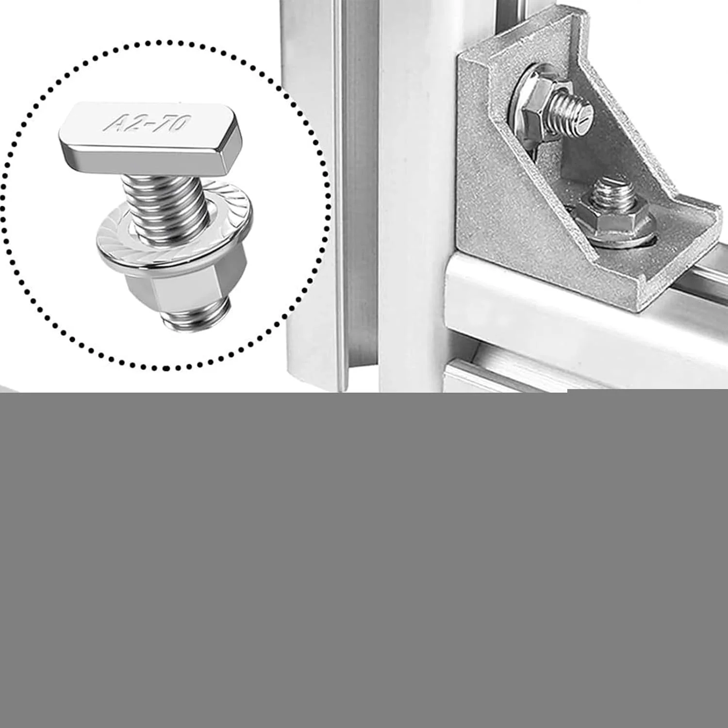T Nuts and Bolts - Aluminum Track T Slot Nuts Screw Kit,Smooth Sliding Precise Screw for Automotive Roof Rack Track System Workbench Maintenance Installation