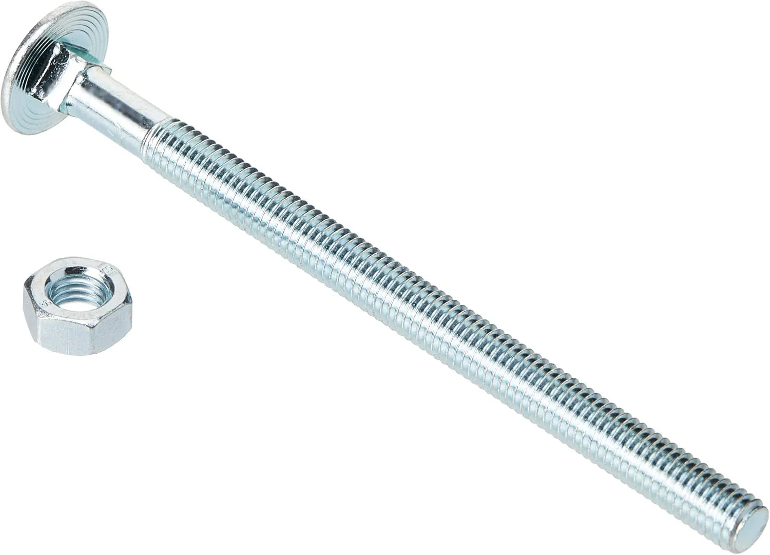AHC Metric MILD Steel Cup Square Bolts with Nuts (ZINC & Clear) M10 X 150mm (Pack of 5)