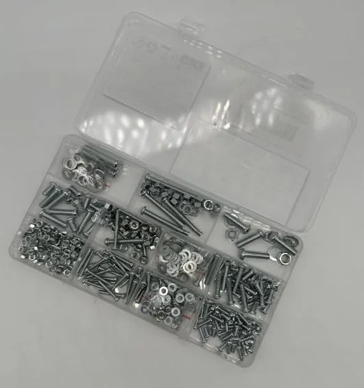 مجموعه 516 عددی پیچ و مهره mxuteuk شامل 21 سایز مختلف پیچ، مهره و واشر M3/M4/M5/M6 با سر تخت فیلیپس و دوسو و مهره های شش گوش