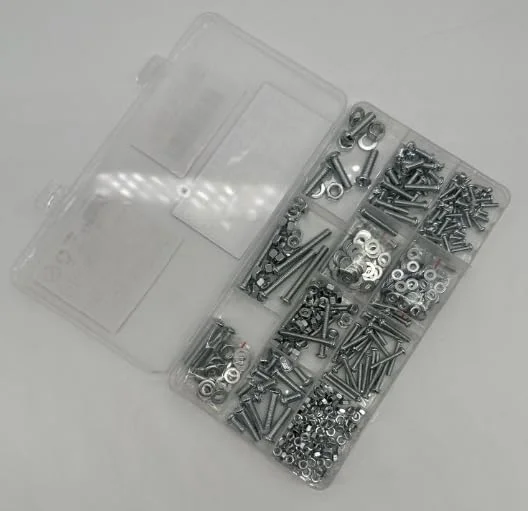 مجموعه 516 عددی پیچ و مهره mxuteuk شامل 21 سایز مختلف پیچ، مهره و واشر M3/M4/M5/M6 با سر تخت فیلیپس و دوسو و مهره های شش گوش