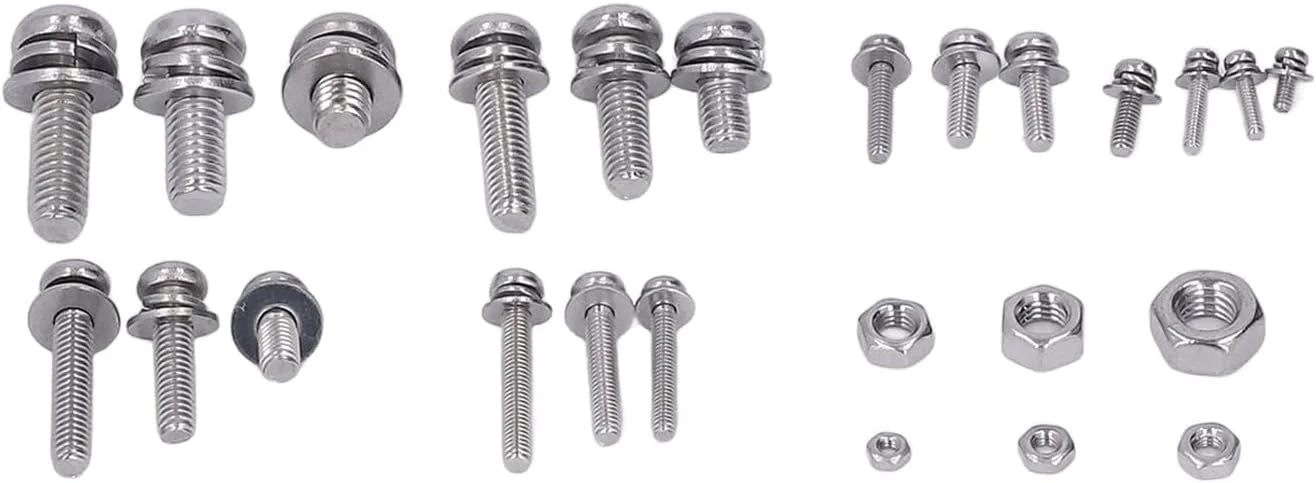 مجموعه 480 عددی پیچ و مهره NDNCZDHC، مجموعه واشرهای استیل ضد زنگ، پیچ و مهره سر تخت M2 M2.5 M3 M4 M5 M6