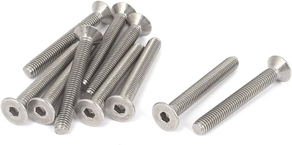 uxcell پیچ و مهره های سرتخت خزینه ای آلن خور M5 x 40mm، 10 عدد
