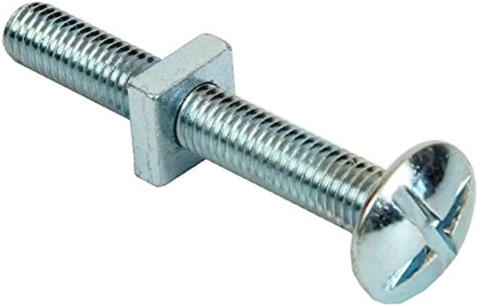 مجموعه 8 عددی پیچ و مهره شیروانی با سر تروس و دوسو Merriway BH04837، M6 x 45mm، رنگ نقره ای