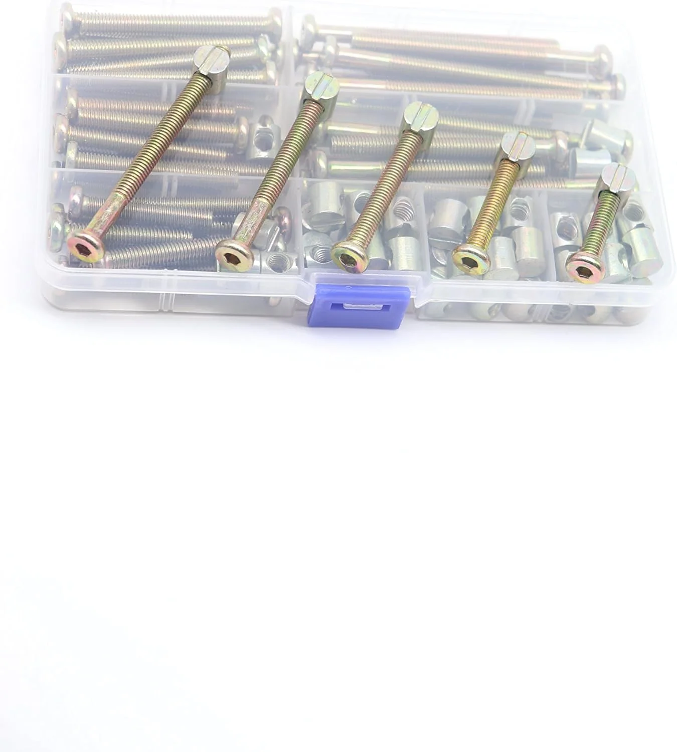 binifiMux پیچ و مهره جایگزین سخت افزار تخت خواب نوزاد، 100 عدد M6 x 35mm/ 45mm/ 55mm/ 65mm/ 75mm پیچ و مهره آلن خور و مهره استوانه ای، کیت متنوع برای تخت نوزاد، صندلی، تخت خواب و مبلمان binifiMux پیچ و مهره جایگزین سخت افزار تخت خواب نوزاد، 100 عدد M6 x 35mm/ 45mm/ 55mm/ 65mm/ 75mm پیچ و مهره آلن خور و مهره استوانه ای، کیت متنوع برای تخت نوزاد، صندلی، تخت خواب و مبلمان