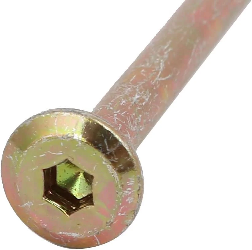 Aexit 10 عدد اتصالات اتصال دهنده مبلمان (سخت افزار خانگی) پیچ M6x110 میلی متر با درایو سوکت شش گوش با مهره چوبی Aexit 10 عدد اتصالات اتصال دهنده مبلمان (سخت افزار خانگی) پیچ M6x110 میلی متر با درایو سوکت شش گوش با مهره چوبی