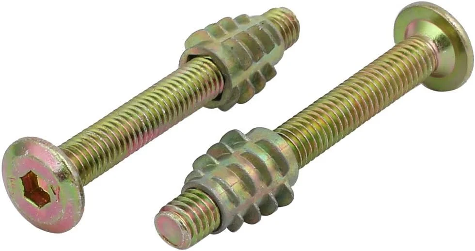 Aexit 10 عدد اتصالات اتصال دهنده مبلمان (سخت افزار خانگی) پیچ با سر سوکت شش گوش M6x50mm به همراه مهره چوبی Aexit 10 عدد اتصالات اتصال دهنده مبلمان (سخت افزار خانگی) پیچ با سر سوکت شش گوش M6x50mm به همراه مهره چوبی