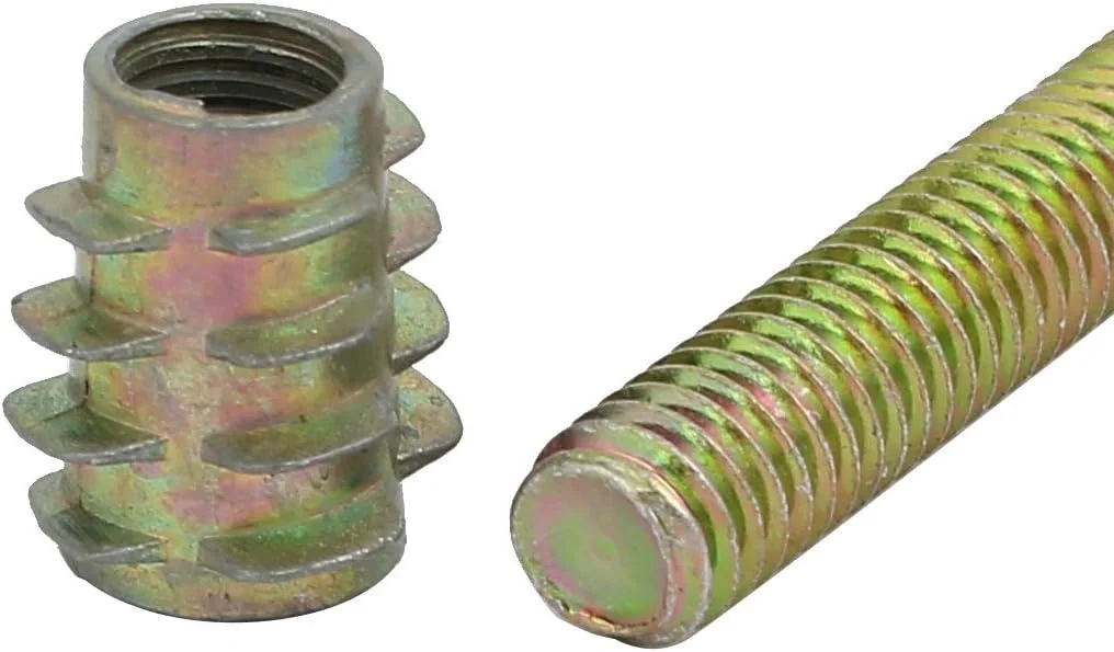 Aexit 10 عدد اتصالات اتصال دهنده مبلمان (سخت افزار خانگی) پیچ با سر سوکت شش گوش M6x50mm به همراه مهره چوبی Aexit 10 عدد اتصالات اتصال دهنده مبلمان (سخت افزار خانگی) پیچ با سر سوکت شش گوش M6x50mm به همراه مهره چوبی