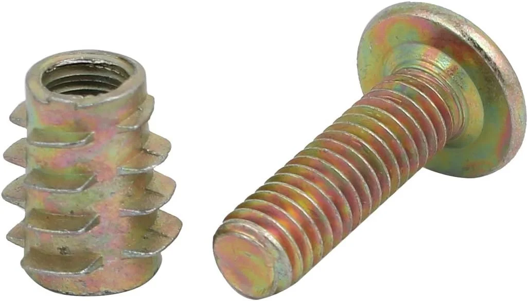 Aexit 20 عدد اتصالات اتصال دهنده مبلمان (سخت افزار خانگی) پیچ با سر سوکت شش گوش M6x20mm به همراه مهره چوبی Aexit 20 عدد اتصالات اتصال دهنده مبلمان (سخت افزار خانگی) پیچ با سر سوکت شش گوش M6x20mm به همراه مهره چوبی