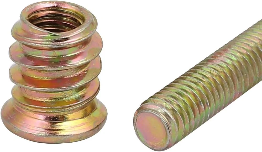 Aexit 10 عدد اتصالات اتصال دهنده مبلمان چوبی پیچ ​​M6x60 میلی متر با سوکت شش گوش با مهره درج