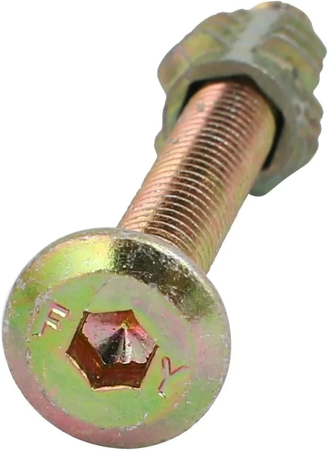 Aexit 10 عدد اتصالات اتصال دهنده مبلمان (سخت افزار خانگی) پیچ با سر سوکت شش گوش M6x50mm به همراه مهره چوبی Aexit 10 عدد اتصالات اتصال دهنده مبلمان (سخت افزار خانگی) پیچ با سر سوکت شش گوش M6x50mm به همراه مهره چوبی