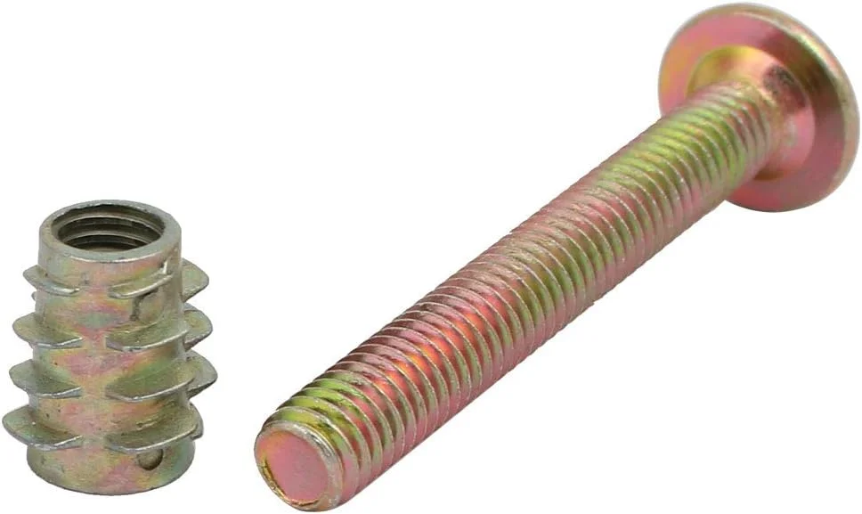 Aexit 5 عدد اتصالات اتصال دهنده مبلمان (سخت افزار خانگی) پیچ با سر استوانه ای M6x45mm به همراه مهره چوبی