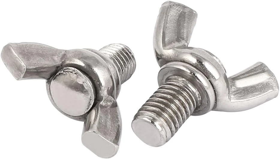Aexit 304 (تجهیزات سخت افزاری منزل) پیچ پروانه ای استیل ضد زنگ، بست پیچی M8 x 12mm، 5 عدد