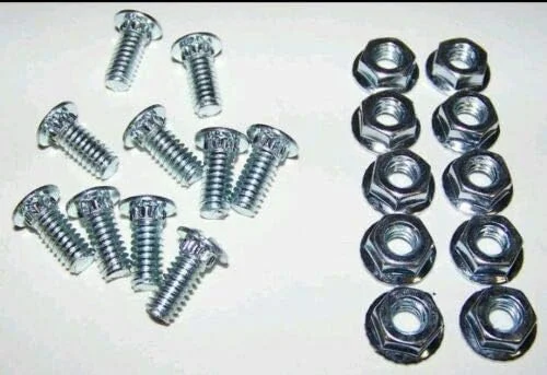 10 عدد پیچ و مهره ریل درب گاراژ 1/4"x5/8"