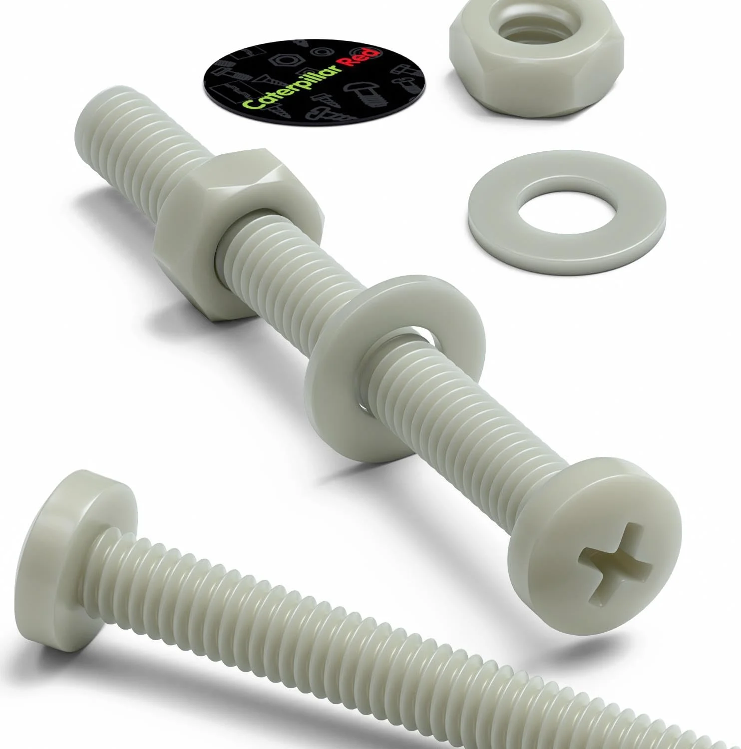 پیچ های ماشینی سر پهن سوپر نایلون تقویت شده با الیاف شیشه ای قرمز Caterpillar، 50 عدد، پیچ های چهارسو، M4 x 40mm، مهره و پیچ های پلاستیکی، واشر، 5/32 اینچ x 1-37/64 پیچ های ماشینی سر پهن سوپر نایلون تقویت شده با الیاف شیشه ای قرمز Caterpillar، 50 عدد، پیچ های چهارسو، M4 x 40mm، مهره و پیچ های پلاستیکی، واشر، 5/32 اینچ x 1-37/64