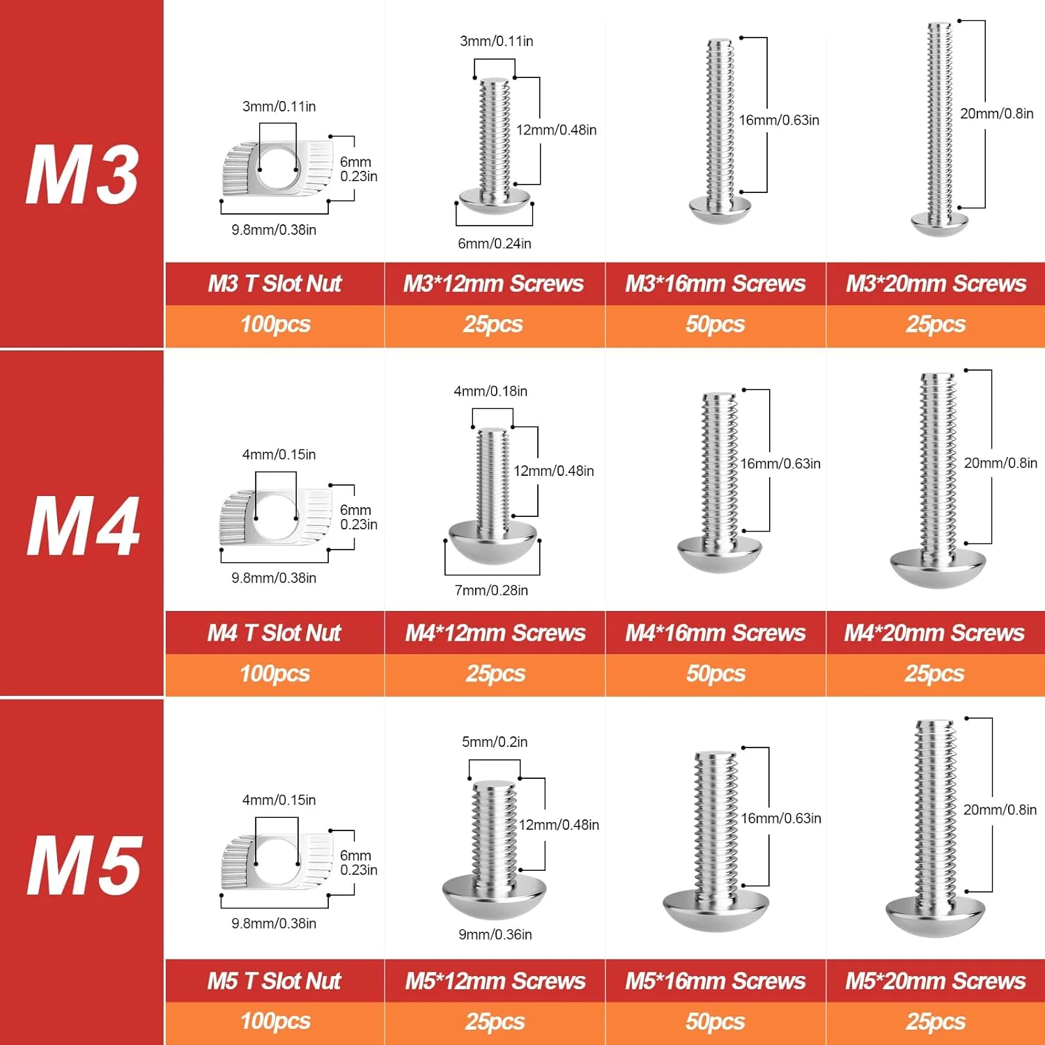 مجموعه 600 عددی پیچ و مهره M3 M4 M5، واشرهای قفلی، پیچ های استیل ضد زنگ با سر دکمه ای و سوکت شش گوش، به همراه 3 عدد آچار آلن رایگان، شامل جعبه ابزار مجموعه 600 عددی پیچ و مهره M3 M4 M5، واشرهای قفلی، پیچ های استیل ضد زنگ با سر دکمه ای و سوکت شش گوش، به همراه 3 عدد آچار آلن رایگان، شامل جعبه ابزار