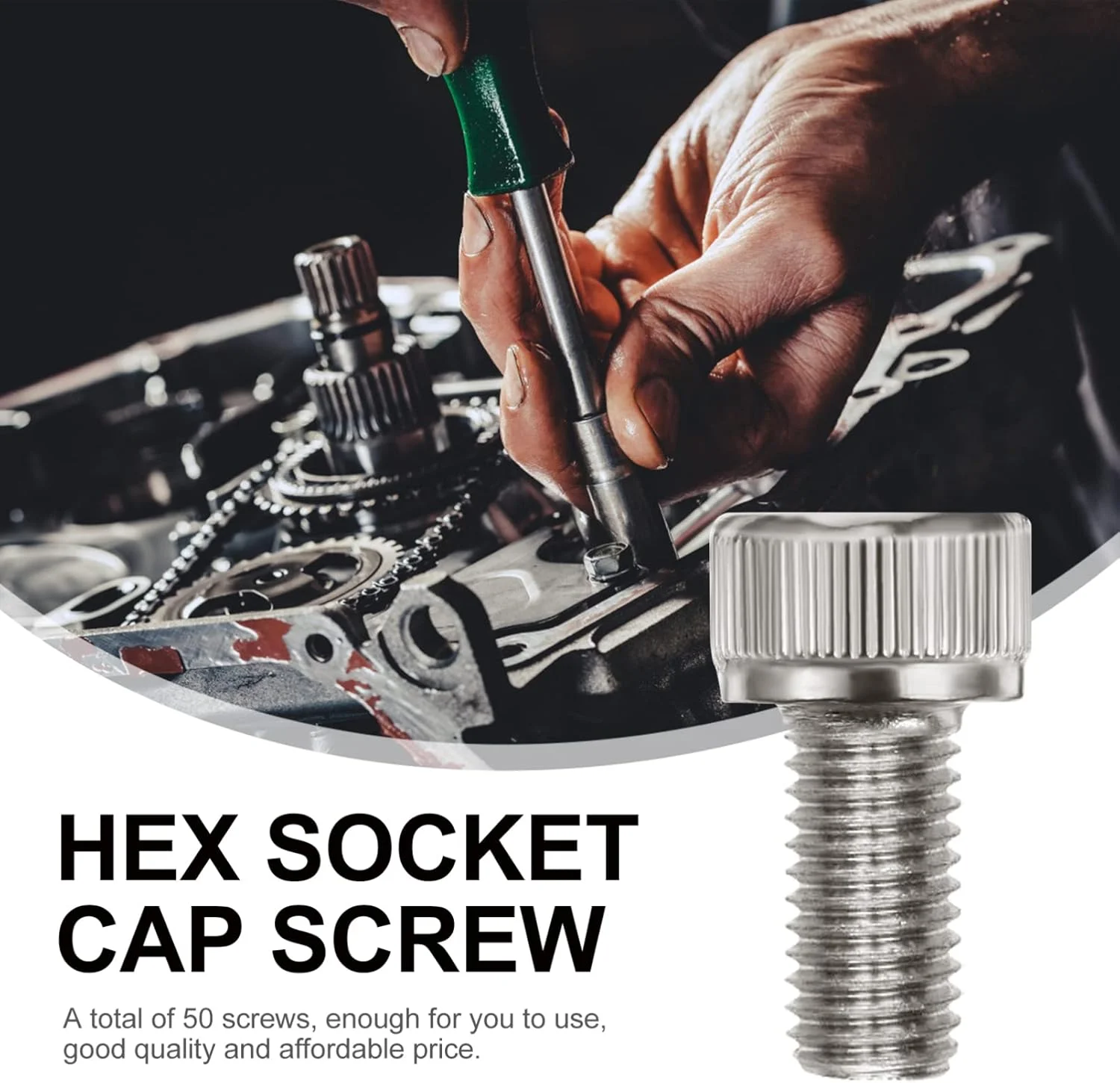 پیچ و مهره نقره ای با سرپوش کامل، بست پیچی، لنگر برای درایو، کیت سخت افزاری فلزی، مجموعه درایور سوکت، آلن، فلنج استیل ضد زنگ، انبساط چوب، پیچ شش گوش Mxmm T