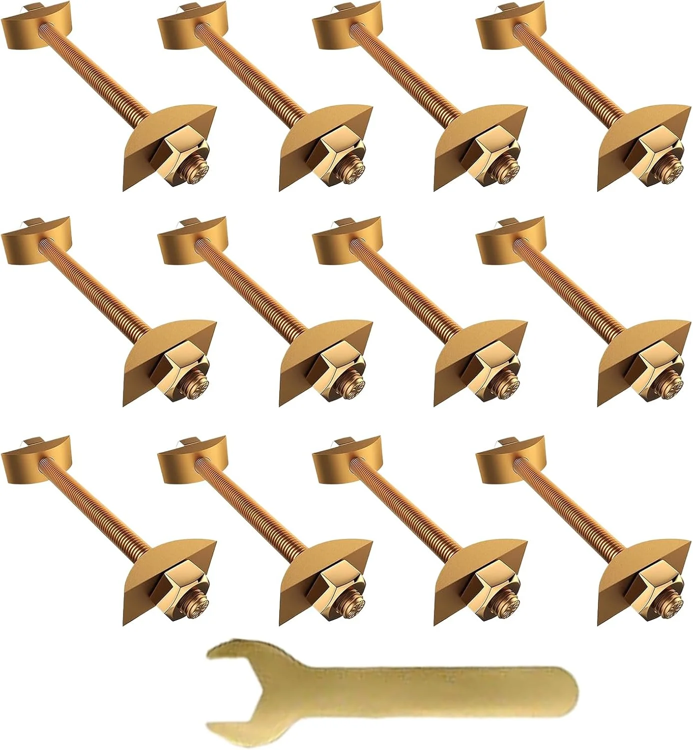 اتصالات پیشخوان، اتصالات اتصال دهنده مبلمان M8x100mm، مجموعه 12 عددی پیچ و مهره سخت افزاری اتصالات فلزی برای بلوک قصابی، قاب تخت میتر، قاب میز