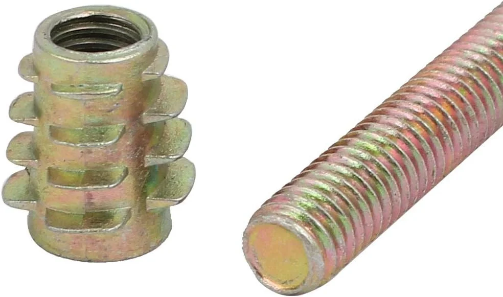 Aexit 5 عدد اتصالات اتصال دهنده مبلمان (سخت افزار خانگی) پیچ با سر استوانه ای M6x70mm با مهره چوبی Aexit 5 عدد اتصالات اتصال دهنده مبلمان (سخت افزار خانگی) پیچ با سر استوانه ای M6x70mm با مهره چوبی