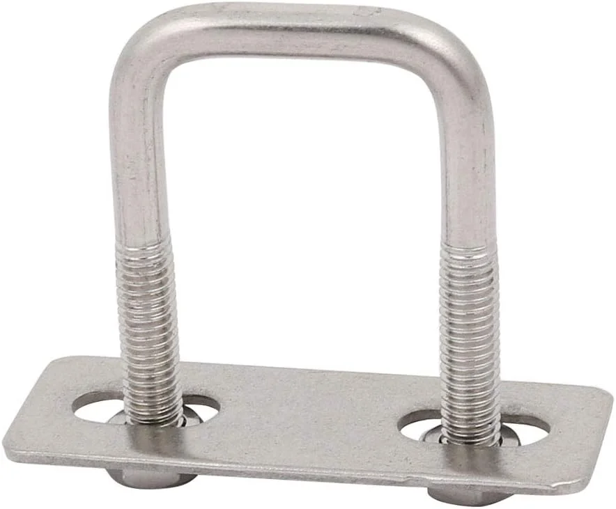 Aexit 4 عدد (سخت افزار خانگی) بست یو شکل مربعی M6 25mm عرض داخلی فولاد ضد زنگ 304 به همراه مهره و صفحه Aexit 4 عدد (سخت افزار خانگی) بست یو شکل مربعی M6 25mm عرض داخلی فولاد ضد زنگ 304 به همراه مهره و صفحه