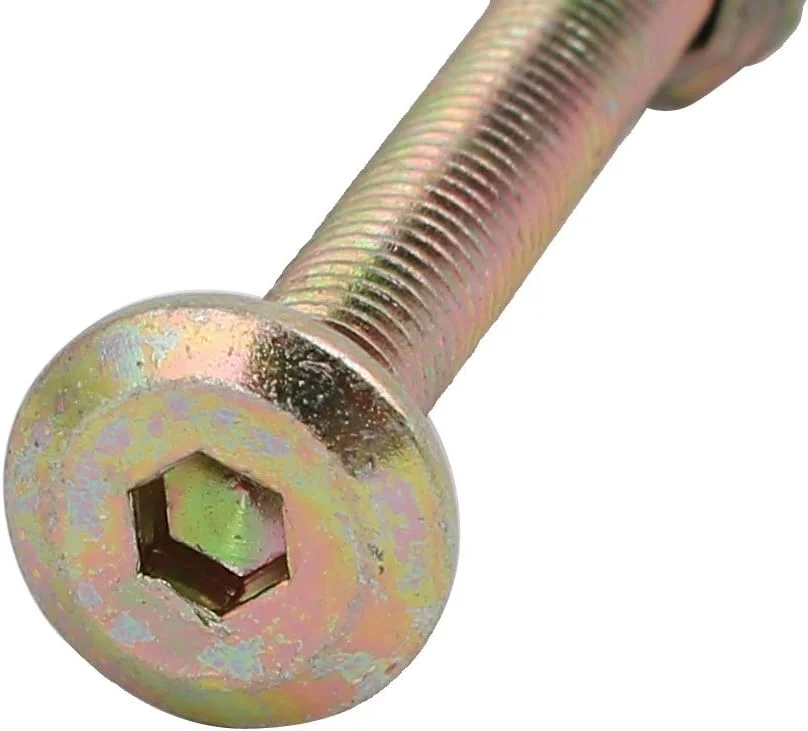 Aexit 10 عدد اتصالات اتصال دهنده مبلمان M6x60mm پیچ با سر سوکت شش گوش به همراه مهره چوبی Aexit 10 عدد اتصالات اتصال دهنده مبلمان M6x60mm پیچ با سر سوکت شش گوش به همراه مهره چوبی