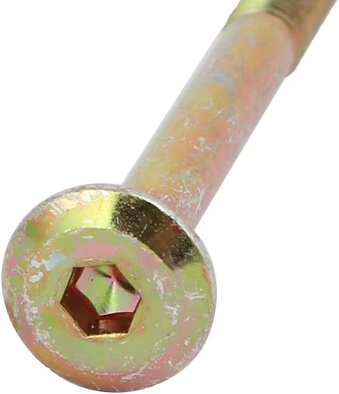 Aexit 5 عدد اتصالات اتصال دهنده مبلمان چوبی M6x100mm پیچ سوکت شش گوش با مهره درج Aexit 5 عدد اتصالات اتصال دهنده مبلمان چوبی M6x100mm پیچ سوکت شش گوش با مهره درج