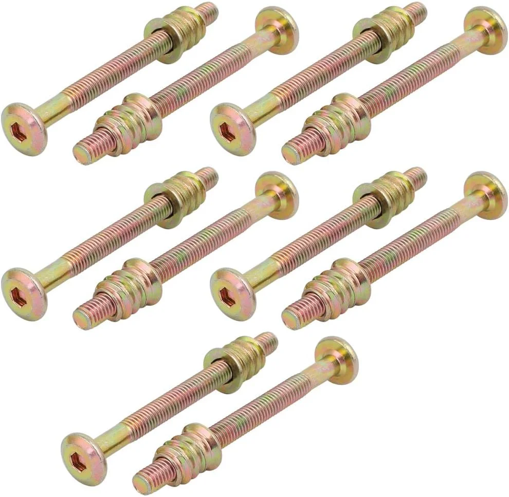 Aexit 10 عدد اتصالات اتصال دهنده مبلمان چوبی، پیچ سوکت شش گوش M6x70mm به همراه مهره (94ry687qf397) Aexit 10 عدد اتصالات اتصال دهنده مبلمان چوبی، پیچ سوکت شش گوش M6x70mm به همراه مهره (94ry687qf397)