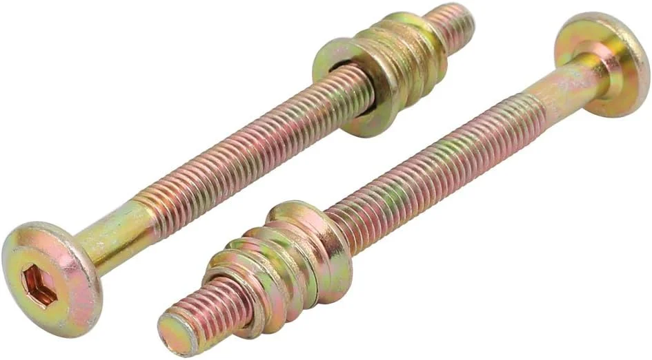 Aexit 10 عدد اتصالات اتصال دهنده مبلمان چوبی، پیچ سوکت شش گوش M6x70mm به همراه مهره (94ry687qf397) Aexit 10 عدد اتصالات اتصال دهنده مبلمان چوبی، پیچ سوکت شش گوش M6x70mm به همراه مهره (94ry687qf397)