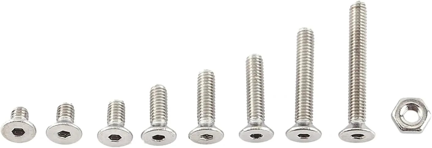 مجموعه پیچ و مهره استیل M2.5 با سر شش گوش در سایزهای مختلف برای مصارف خانگی، تعمیرات مبلمان و خودرو (مدل #3) مجموعه پیچ و مهره استیل M2.5 با سر شش گوش در سایزهای مختلف برای مصارف خانگی، تعمیرات مبلمان و خودرو (مدل #3)