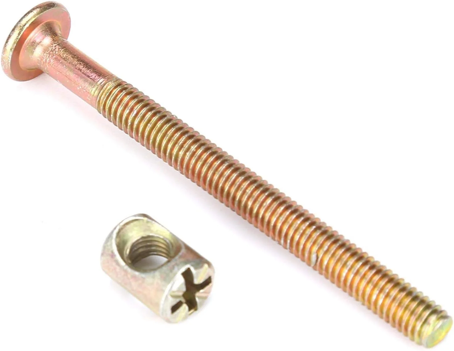 پیچ و مهره مبلمان GDJbnyu، پیچ های تخت نوزاد، پیچ اتصال M6 70mm، مجموعه مهره های استوانه ای، کیت جایگزینی سخت افزار اتصال دهنده مهره های استوانه ای برای تخت نوزاد، تخت خواب و مبلمان