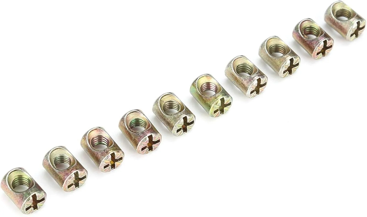 پیچ و مهره مبلمان GDJbnyu، پیچ های تخت نوزاد، پیچ اتصال M6 70mm، مجموعه مهره های استوانه ای، کیت جایگزینی سخت افزار اتصال دهنده مهره های استوانه ای برای تخت نوزاد، تخت خواب و مبلمان