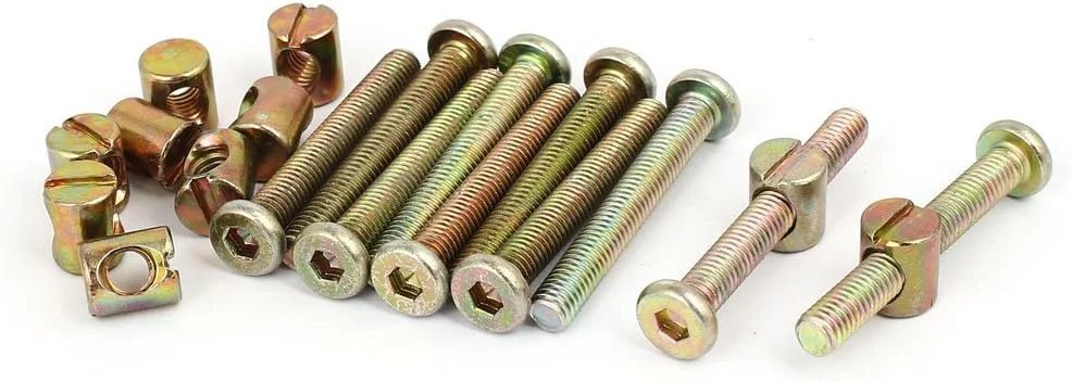 Aexit پیچ و مهره مبلمان با سر استوانه ای M6x45mm به همراه مهره اتصال M6x12mm، 10 عدد Aexit پیچ و مهره مبلمان با سر استوانه ای M6x45mm به همراه مهره اتصال M6x12mm، 10 عدد