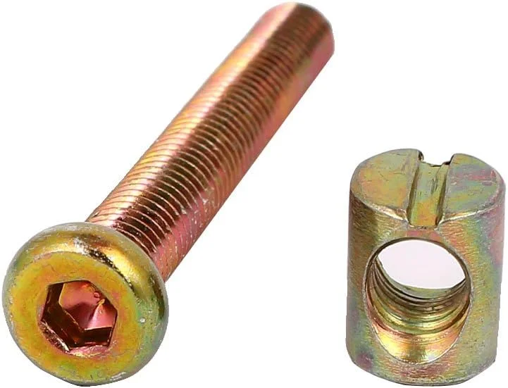 Aexit پیچ و مهره مبلمان با سر استوانه ای M6x45mm به همراه مهره اتصال M6x12mm، 10 عدد Aexit پیچ و مهره مبلمان با سر استوانه ای M6x45mm به همراه مهره اتصال M6x12mm، 10 عدد