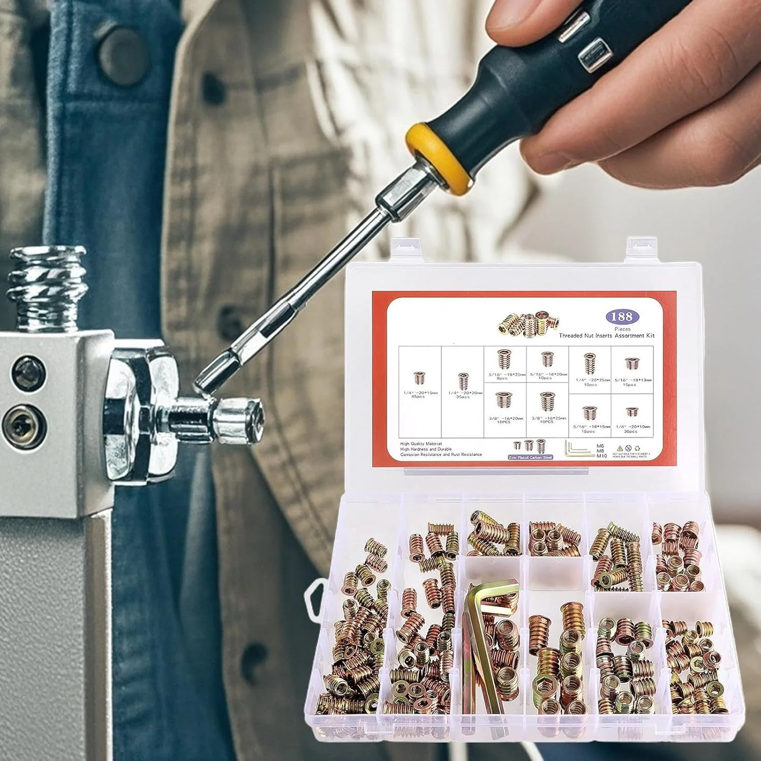 پیچ و مهره رزوه ای - کیت مهره های شش گوش برای مصارف صنعتی | مجموعه اتصالات پیچ و مهره، لوازم سخت افزاری خانگی برای مبلمان چوب کاج و تخته سه لایی پیچ و مهره رزوه ای - کیت مهره های شش گوش برای مصارف صنعتی | مجموعه اتصالات پیچ و مهره، لوازم سخت افزاری خانگی برای مبلمان چوب کاج و تخته سه لایی