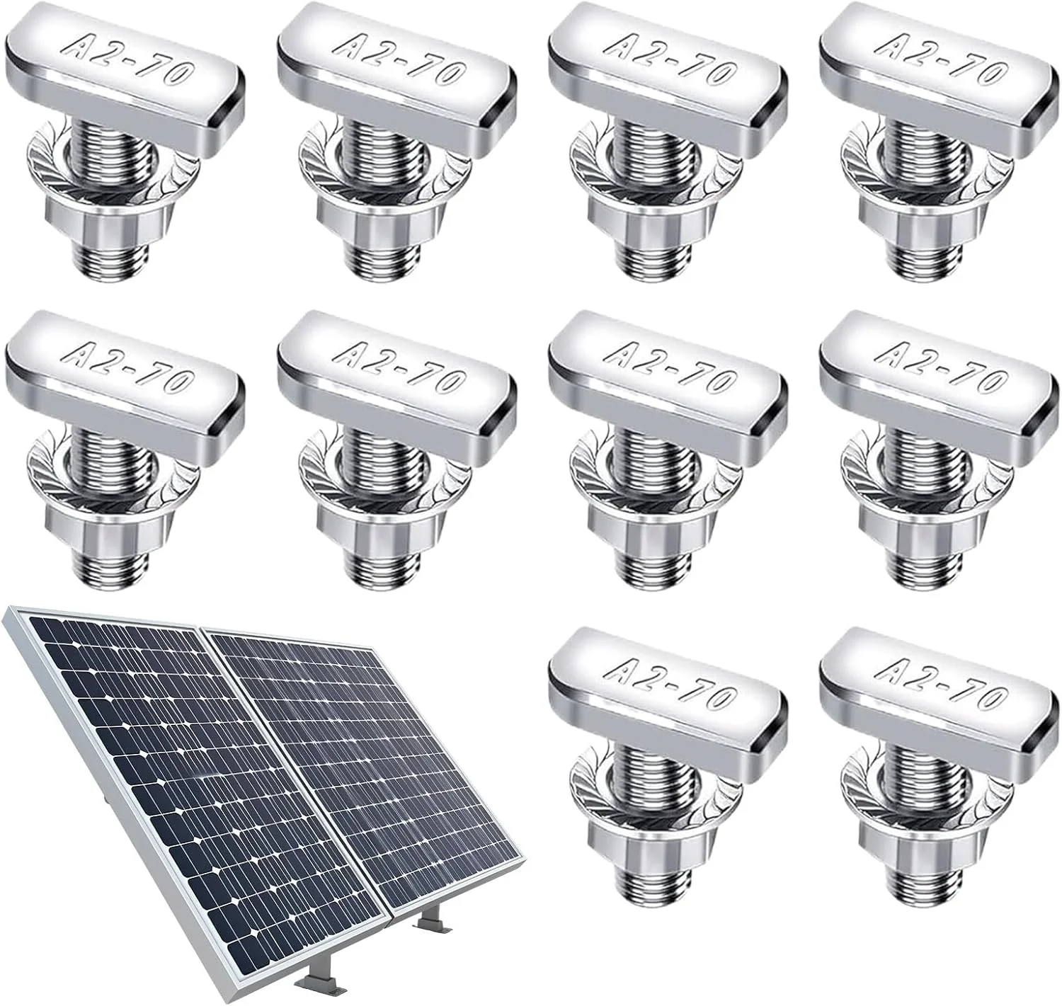 T Slot Bolts Kit - T Slot Bolts Nuts Hardware for Hammer Head - Rust-Resistant Fastener Hardware for Installation Furniture Building Door Mechanism Solar Panel Factory Equipment