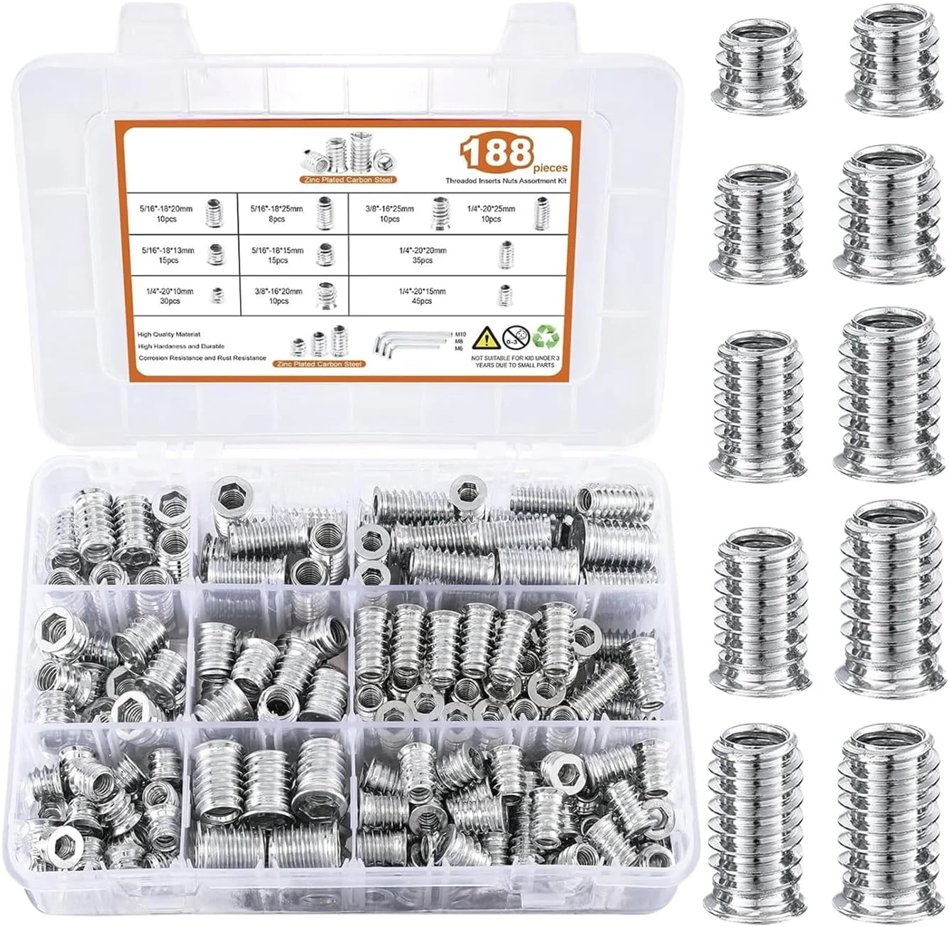 اتصال دهنده پیچ مهره ای، مجموعه آجیل برای مبلمان چوبی | سخت افزار خانگی، بست پیچ با آچار شش گوش برای تخته فیبر، تخته سه لا، مبلمان کاج