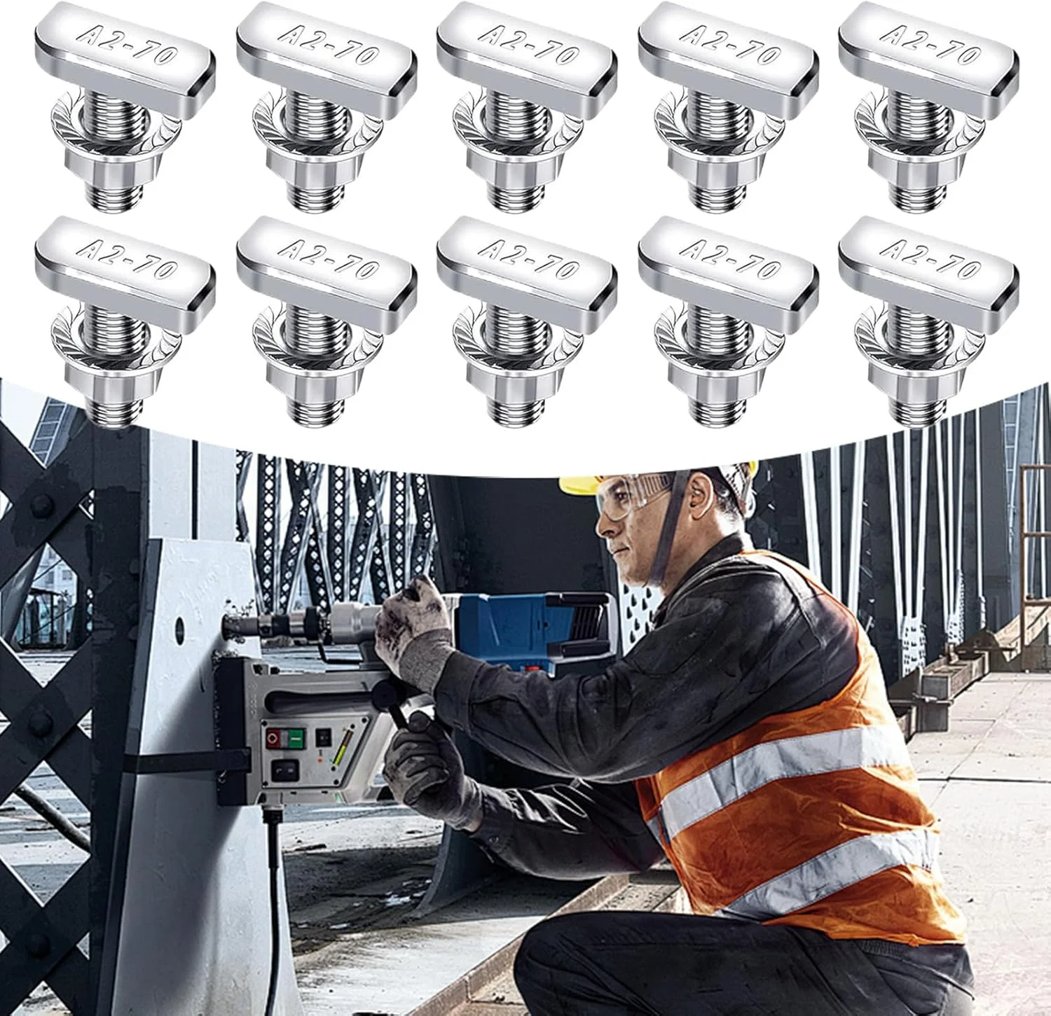 کیت پیچ و مهره T-Slot - سخت افزار مهره های T-Slot برای سر چکش | پیچ سخت افزاری سنگین برای سیستم ریلی، باربند خودرو، ساخت و ساز میز کار کیت پیچ و مهره T-Slot - سخت افزار مهره های T-Slot برای سر چکش | پیچ سخت افزاری سنگین برای سیستم ریلی، باربند خودرو، ساخت و ساز میز کار