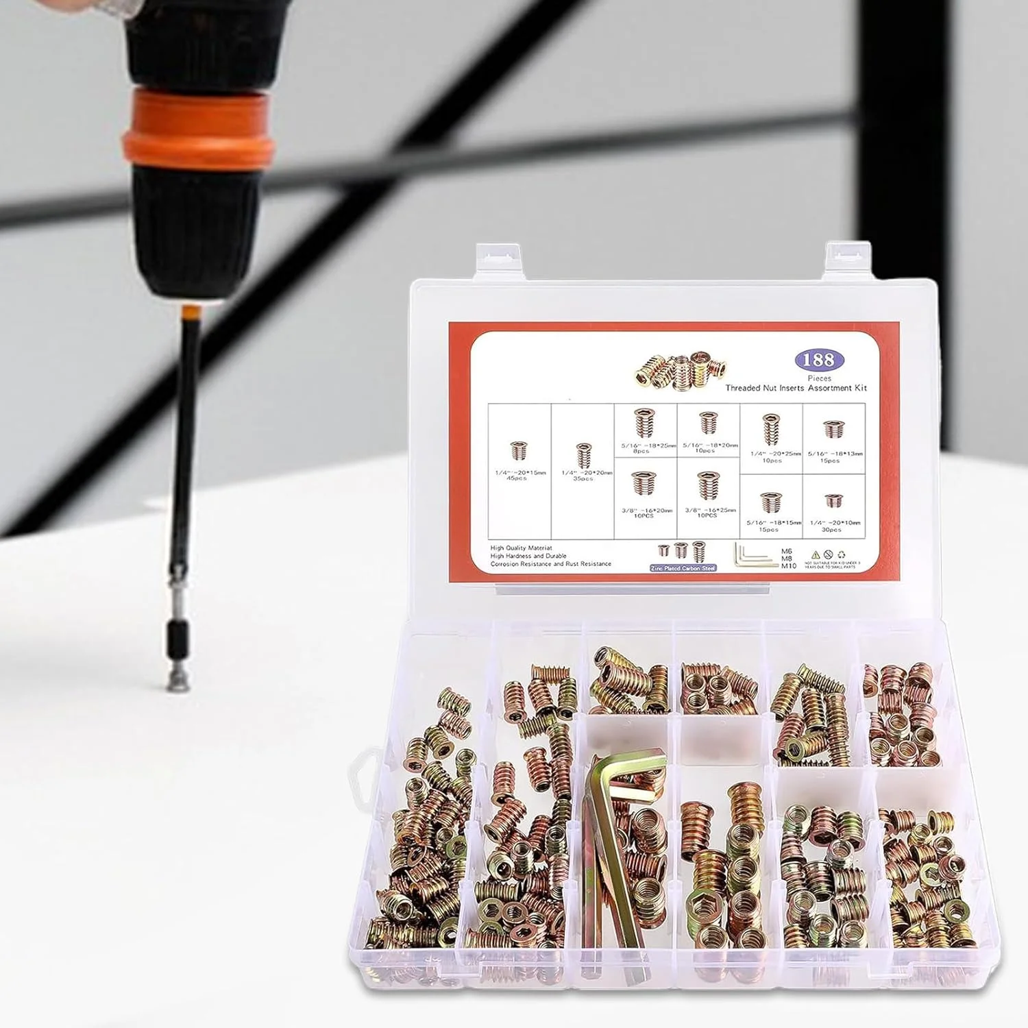 مجموعه مهره و پیچ و مهره رزوه ای، مهره های شش گوش برای مبلمان | سخت افزار خانگی، مجموعه پیچ و مهره با آچار شش گوش برای چوب، تخته سه لایی، تخته فیبر مجموعه مهره و پیچ و مهره رزوه ای، مهره های شش گوش برای مبلمان | سخت افزار خانگی، مجموعه پیچ و مهره با آچار شش گوش برای چوب، تخته سه لایی، تخته فیبر