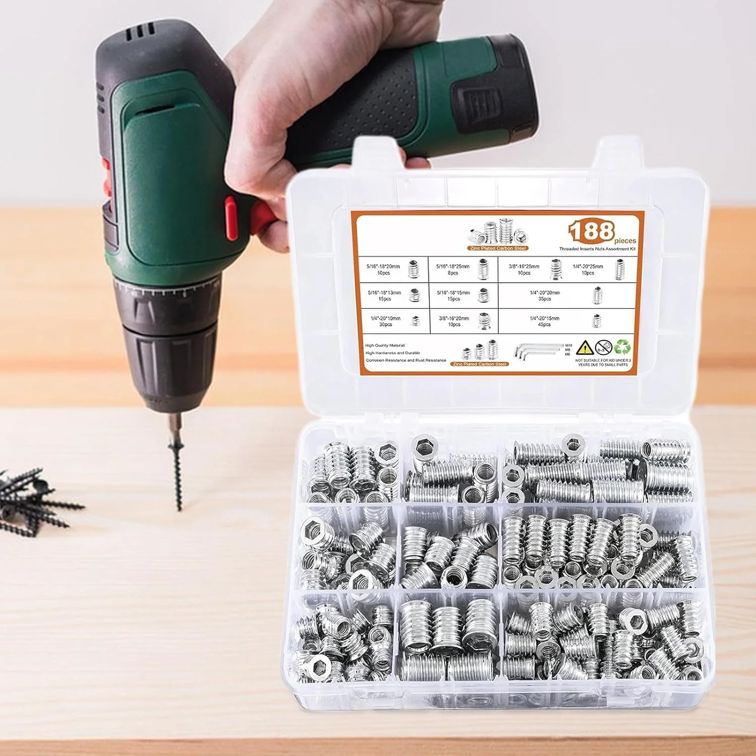 مجموعه مهره های سخت افزاری - مجموعه متنوع مهره برای مبلمان چوبی | سخت افزار خانگی، مجموعه بست های پیچ و مهره با آچار شش گوش برای چوب، تخته سه لایی، تخته فیبر مجموعه مهره های سخت افزاری - مجموعه متنوع مهره برای مبلمان چوبی | سخت افزار خانگی، مجموعه بست های پیچ و مهره با آچار شش گوش برای چوب، تخته سه لایی، تخته فیبر