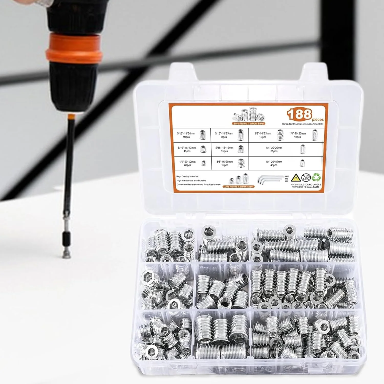 مجموعه مهره های سخت افزاری - مجموعه متنوع مهره برای مبلمان چوبی | سخت افزار خانگی، مجموعه بست های پیچ و مهره با آچار شش گوش برای چوب، تخته سه لایی، تخته فیبر مجموعه مهره های سخت افزاری - مجموعه متنوع مهره برای مبلمان چوبی | سخت افزار خانگی، مجموعه بست های پیچ و مهره با آچار شش گوش برای چوب، تخته سه لایی، تخته فیبر