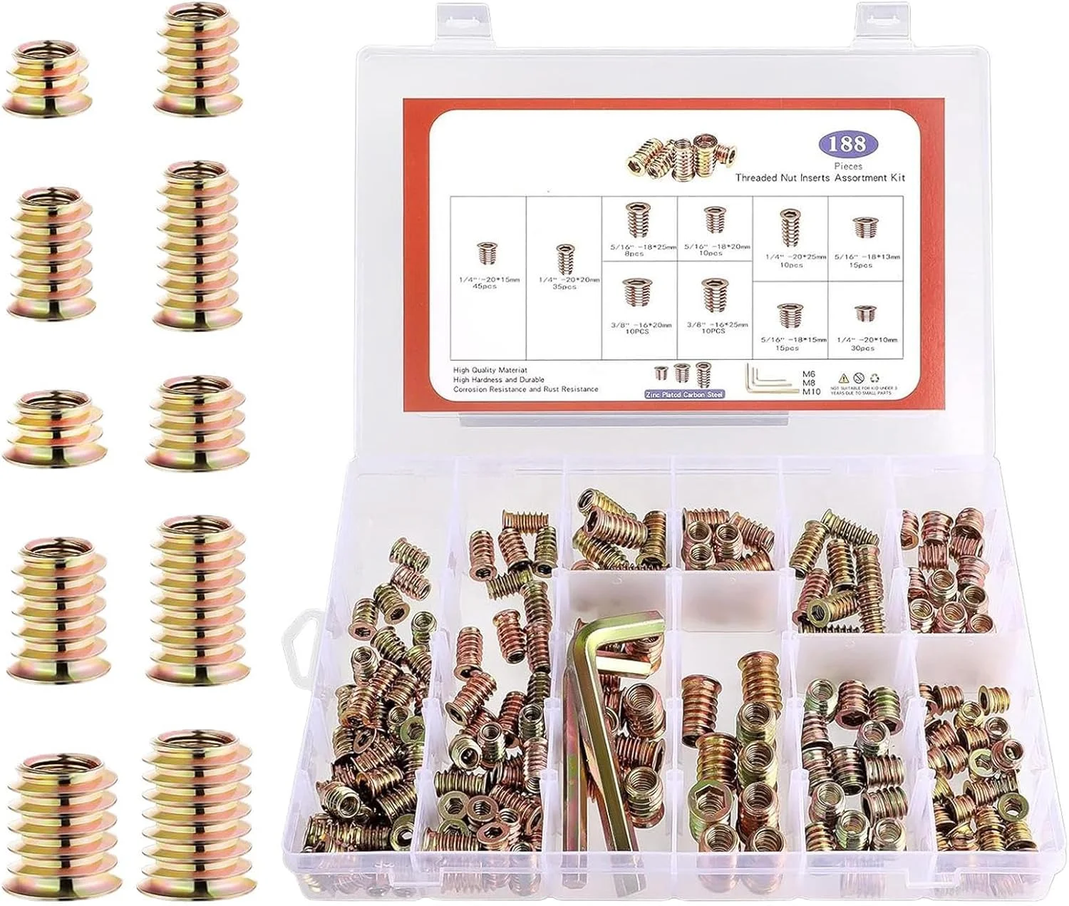 مجموعه مهره و پیچ و مهره رزوه ای، مهره های شش گوش برای مبلمان | سخت افزار خانگی، مجموعه پیچ و مهره با آچار شش گوش برای چوب، تخته سه لایی، تخته فیبر مجموعه مهره و پیچ و مهره رزوه ای، مهره های شش گوش برای مبلمان | سخت افزار خانگی، مجموعه پیچ و مهره با آچار شش گوش برای چوب، تخته سه لایی، تخته فیبر