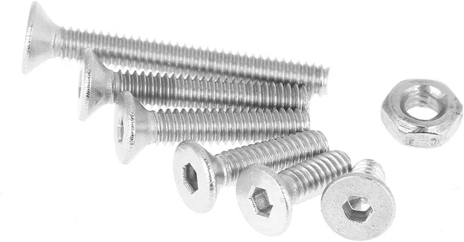 مجموعه 230 عددی پیچ و مهره سر شش گوش، مجموعه پیچ و مهره استیل ضد زنگ M2 با سر دکمه ای مجموعه 230 عددی پیچ و مهره سر شش گوش، مجموعه پیچ و مهره استیل ضد زنگ M2 با سر دکمه ای