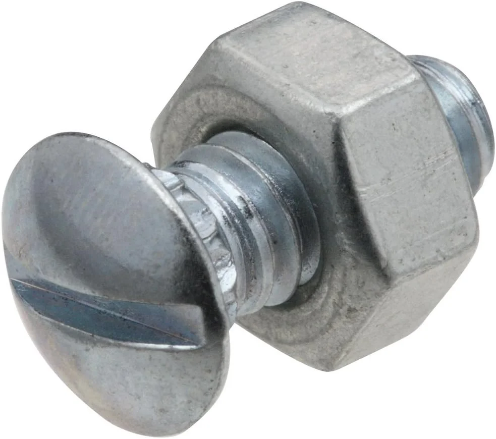 پیچ و مهره های گردن دنده ای National Hardware N280-875 V7653 با روکش روی، 1/4 اینچ - 20 x 1/2 اینچ، 12 عددی