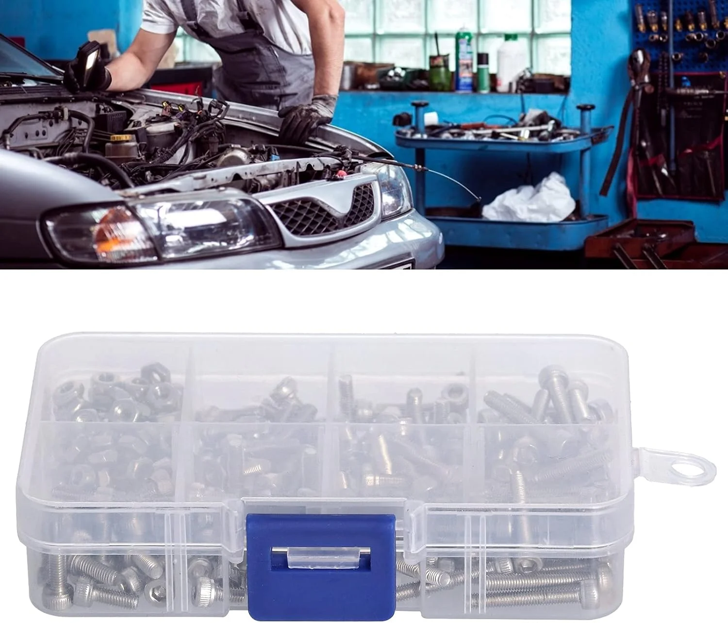 مجموعه پیچ و مهره، کیت مجموعه پیچ و مهره، مجموعه سخت افزاری بست فلزی سر شش گوش استیل ضد زنگ 304 M3 مجموعه پیچ و مهره، کیت مجموعه پیچ و مهره، مجموعه سخت افزاری بست فلزی سر شش گوش استیل ضد زنگ 304 M3