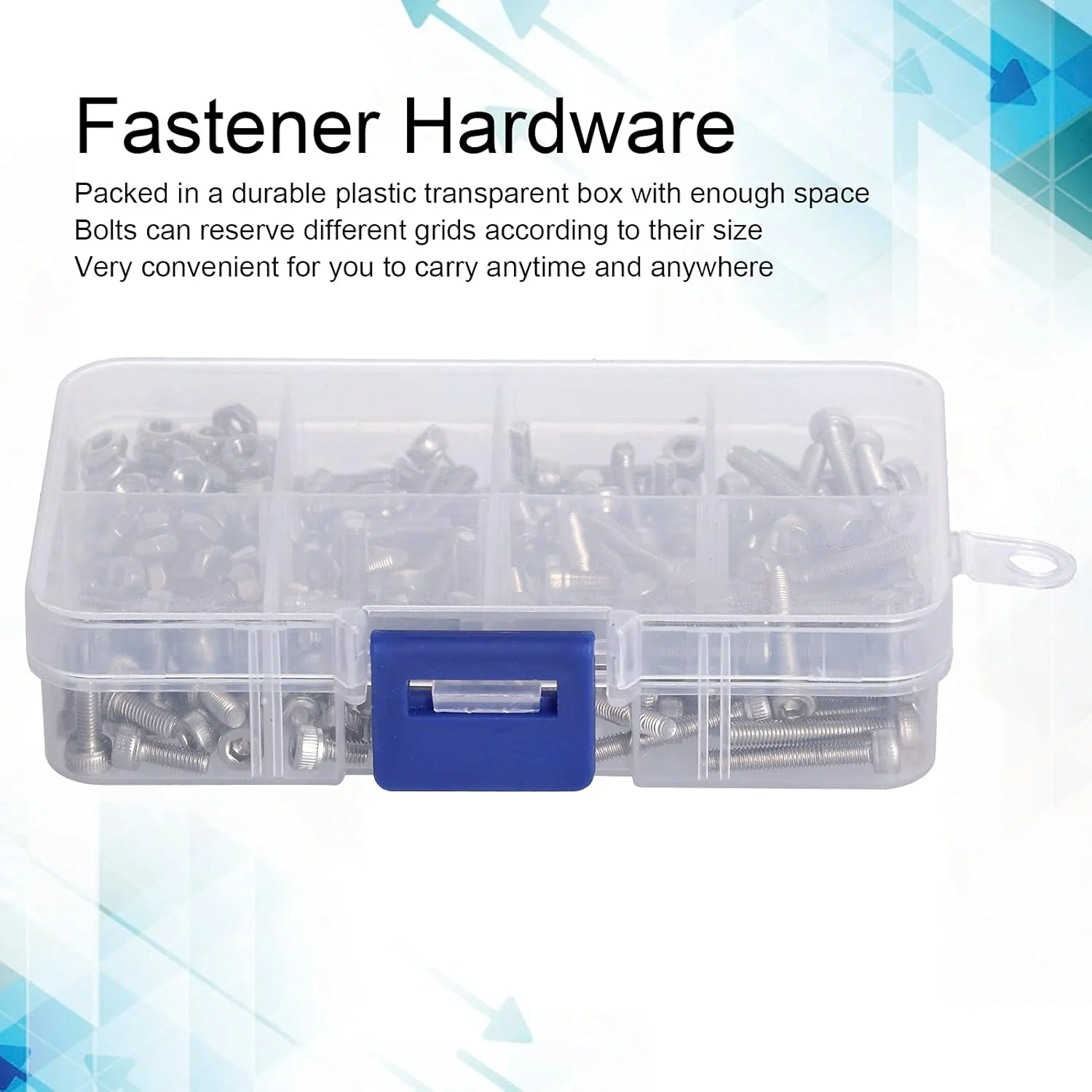 مجموعه پیچ و مهره، کیت مجموعه پیچ و مهره، مجموعه سخت افزاری بست فلزی سر شش گوش استیل ضد زنگ 304 M3 مجموعه پیچ و مهره، کیت مجموعه پیچ و مهره، مجموعه سخت افزاری بست فلزی سر شش گوش استیل ضد زنگ 304 M3