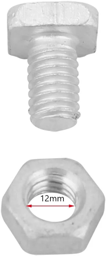 50 عدد مهره آلومینیومی + 50 عدد پیچ گلخانه ای سر بریده شده M6 x 12mm نقره ای 50 عدد مهره آلومینیومی + 50 عدد پیچ گلخانه ای سر بریده شده M6 x 12mm نقره ای